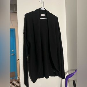 Black fuzzy cardigan